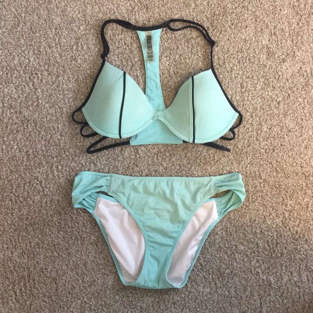 Bs pink baby blue swimsuit
